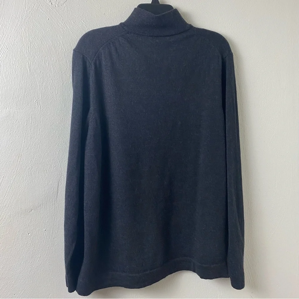 Toscano 100% Merino Wool  Men Pull Over Sweater. Charcoal Gray (Dark)  Sz M